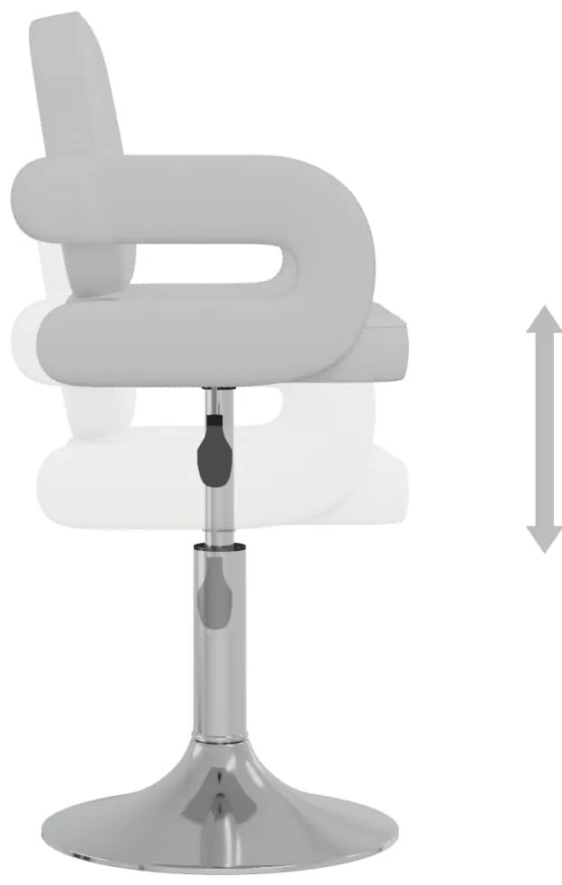 Cadeiras de jantar giratórias 2 pcs couro artificial branco