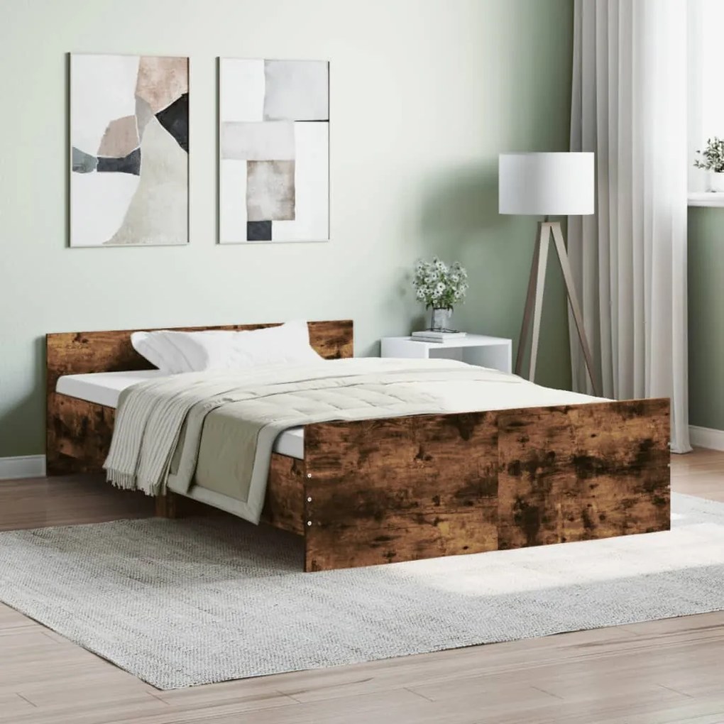 Estrutura de Cama Moona - 120x190 cm - Madeira Rustica - Design Modern