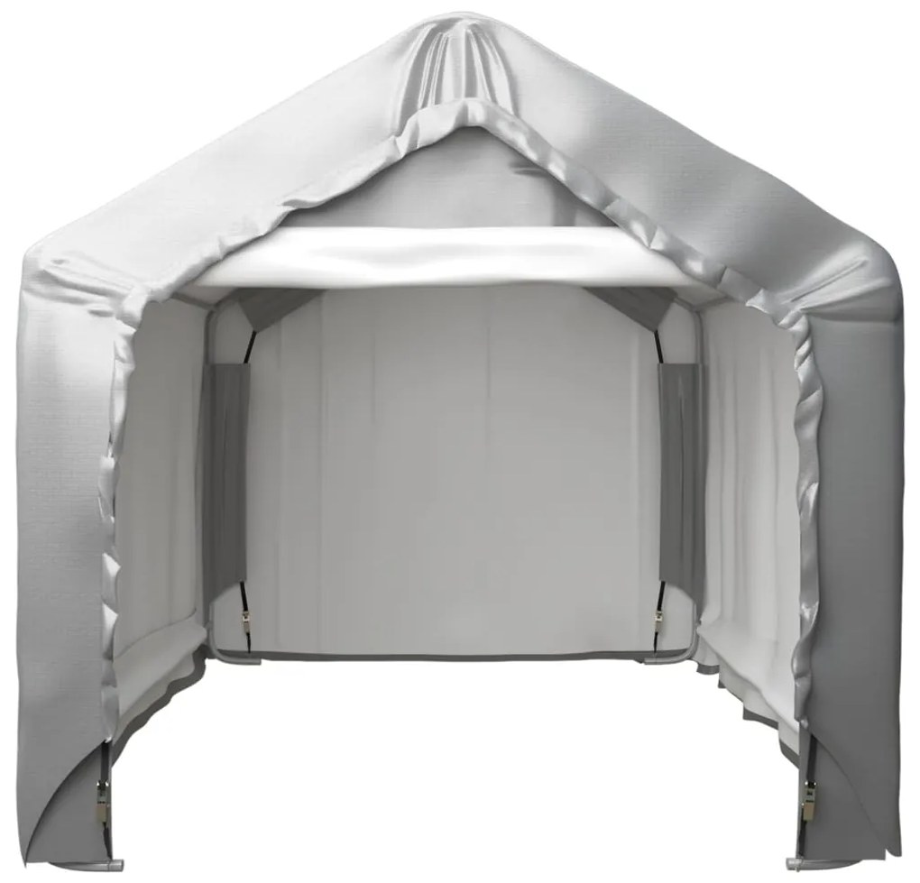 Tenda de armazenamento 180x180 cm aço galvanizado cinzento