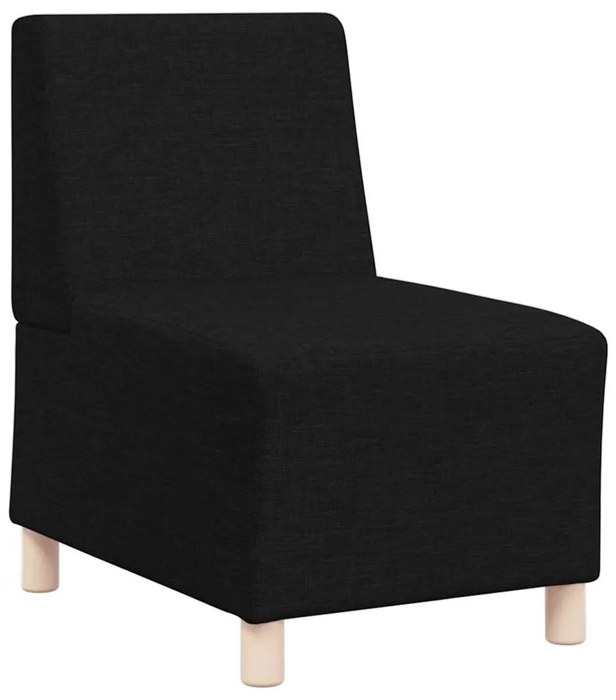 Cadeira de Sofá Cinza Claro 55 cm em Tecido 2 pcs Preto