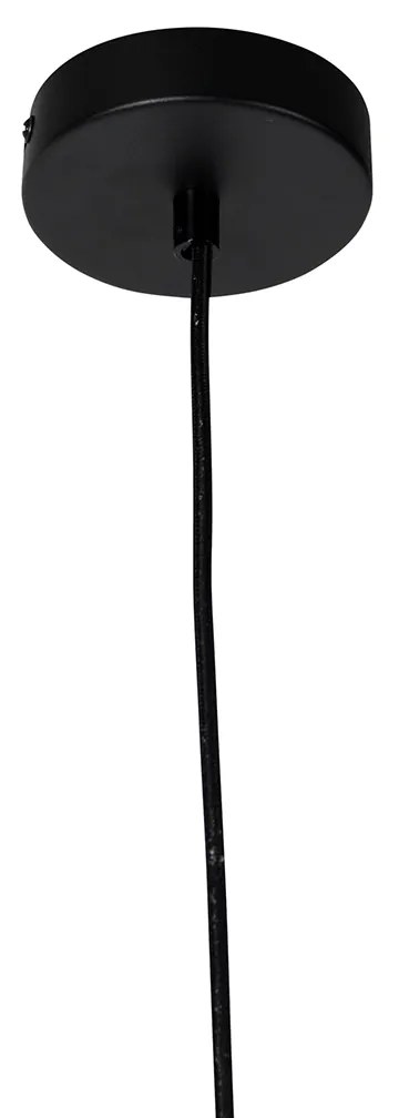 Candeeiro de suspensão preto regulável incl. LED dourado regulável - Cava Luxe Moderno