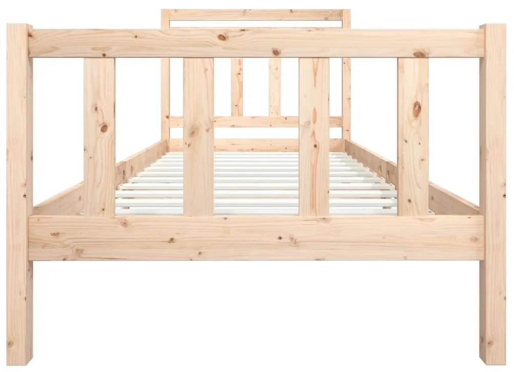 Estrutura de cama 100x200 cm madeira maciça