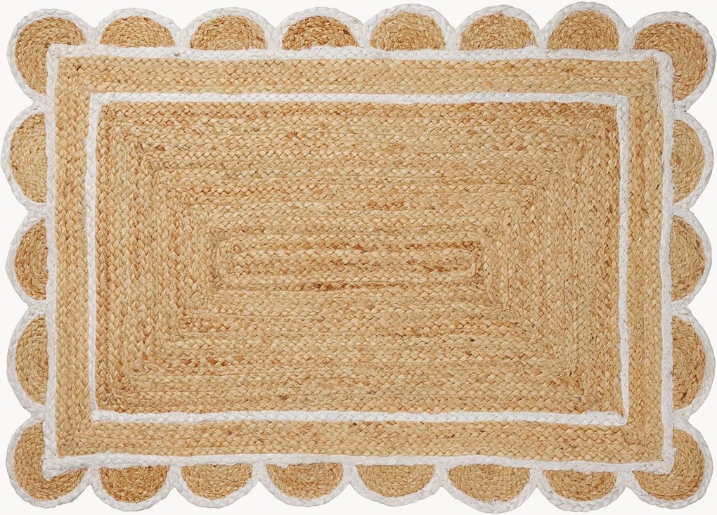 Tapete de entrada em juta Scallop