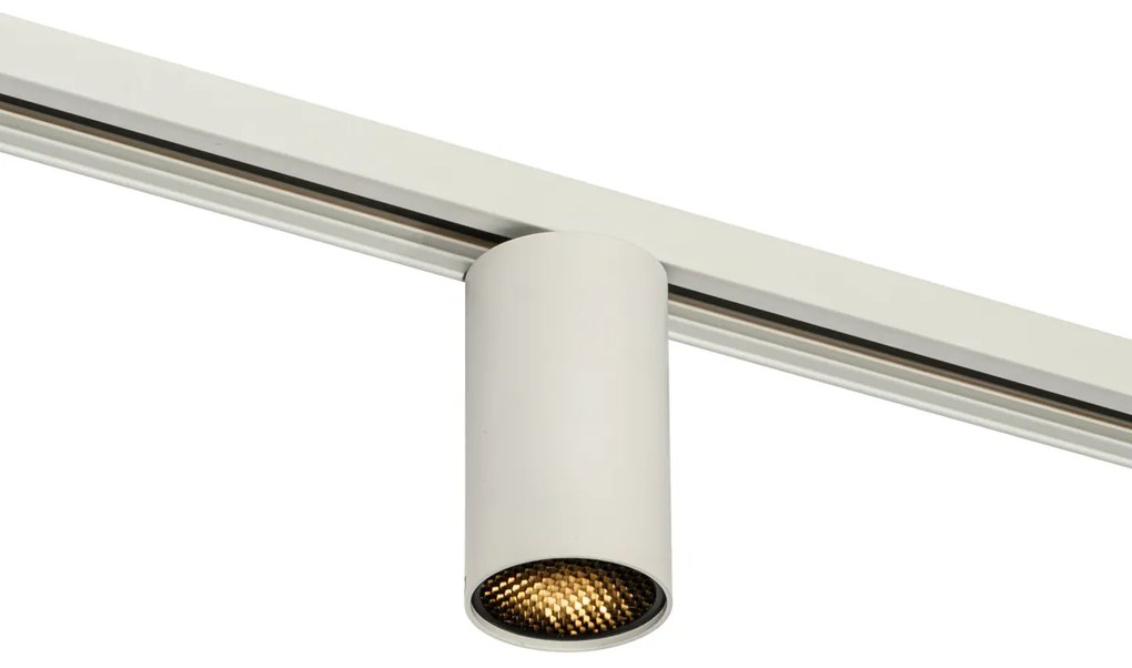 Foco moderno branco para sistema de trilho monofásico GU10 50mm - Iconic Ruby Honey