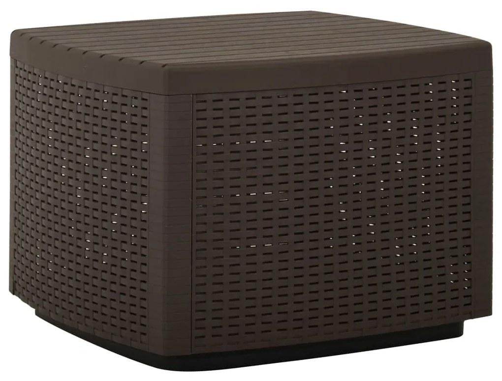 315858 vidaXL Mesa de jardim 53x53x40 cm plástico moca