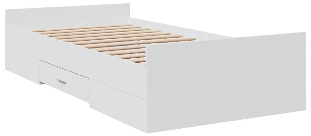 Estrutura cama c/ gavetas 90x190 cm derivados de madeira branco