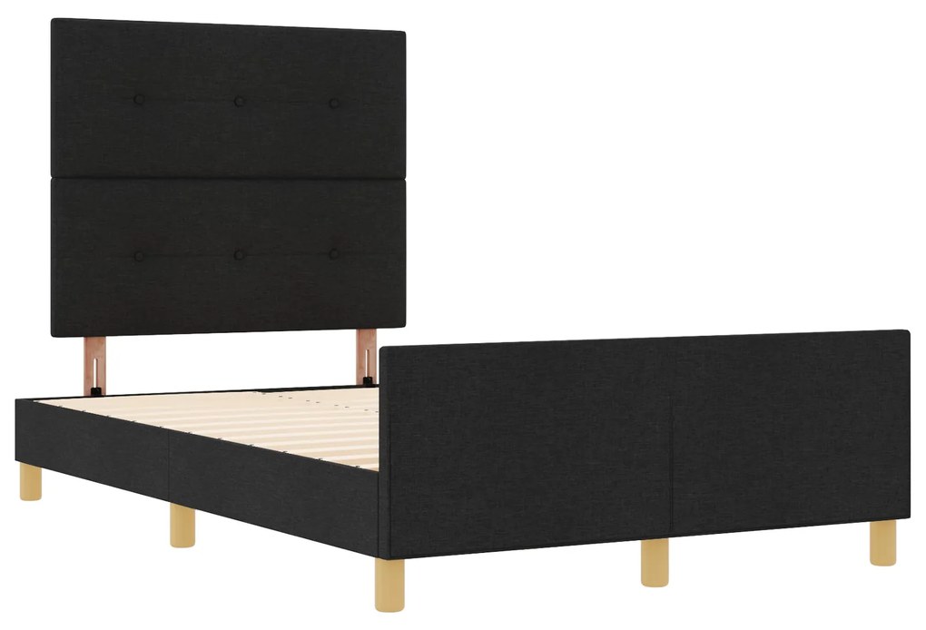 Cama vidaXL Preta 120x200 cm em Tecido
