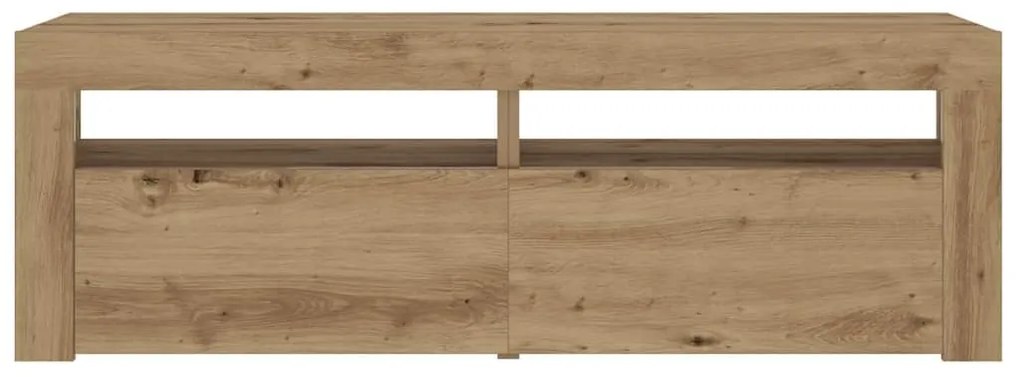 Mesas cabeceira c/ LEDs 2 pcs 60x35x40 cm carvalho artesanal