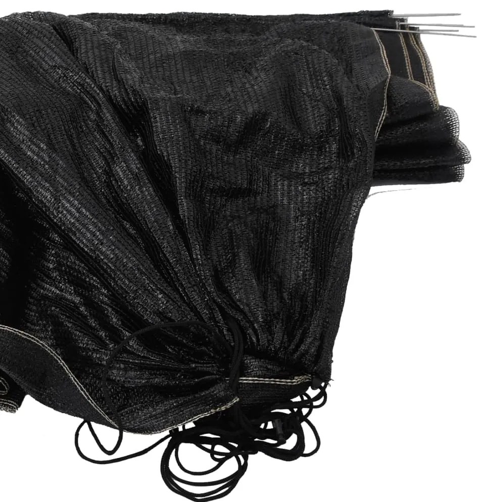 Túneis de rede 4 pcs aço e polietileno preto