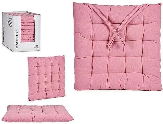 Almofada para cadeiras Cor de Rosa (40 x 6 x 40 cm)