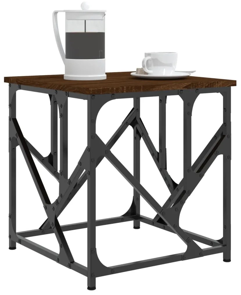Mesa de centro 45x45x47,5cm derivados madeira carvalho castanho