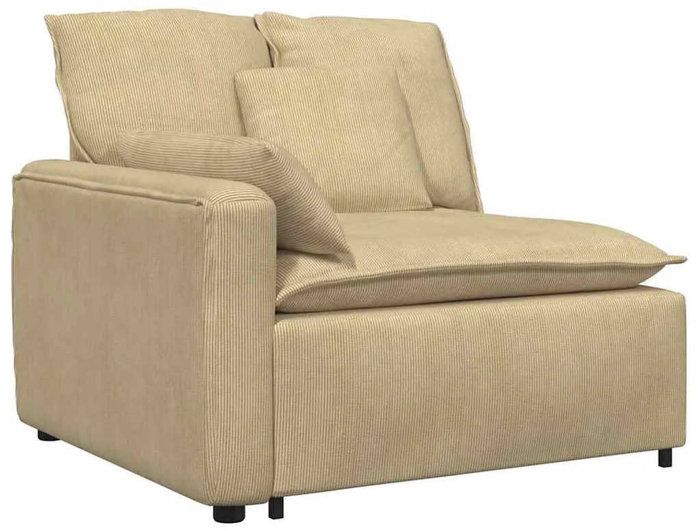 Sofá modular com almofadas verde cinzento