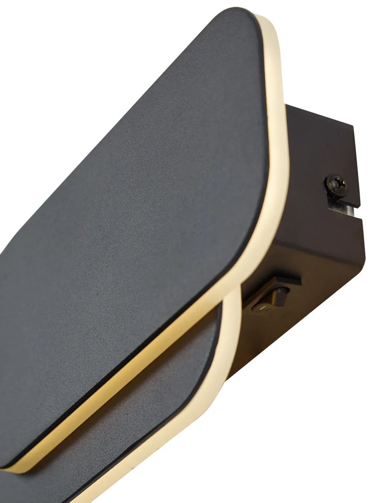 Candeeiro de Parede Moderno Preto Incl. LED Regulável em 3 Níveis - Dias