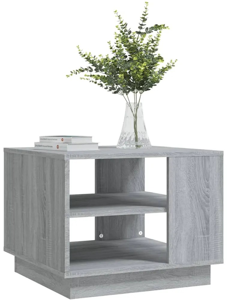 Mesa de centro 55x55x43 cm derivados de madeira cinza sonoma