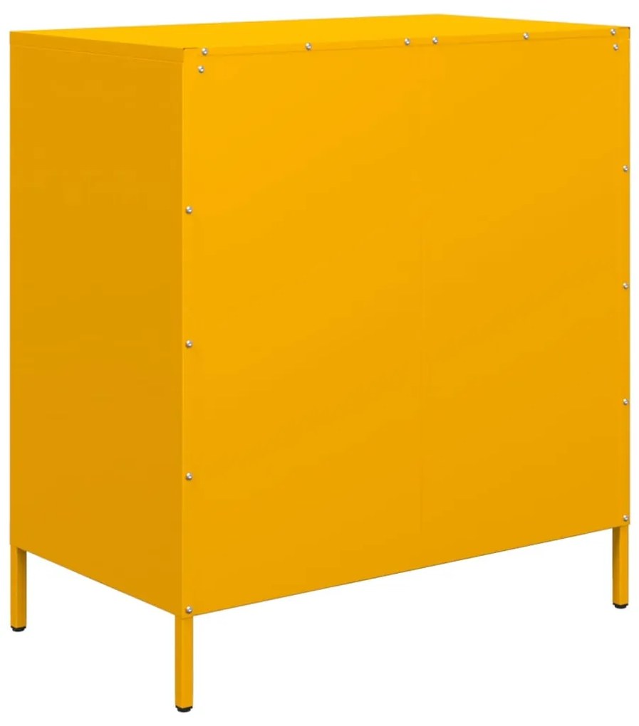Aparador 68x39x73,5 cm aço laminado a frio amarelo mostarda
