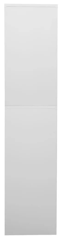 Armário de escritório 90x40x180 cm aço cinzento-claro