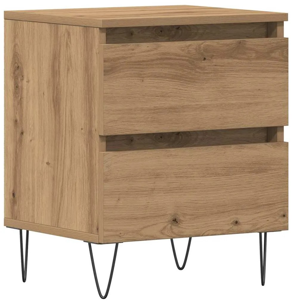 Cabeceira de Cama vidaXL Carvalho Artisan 40x35x50 cm Madeira de Engen