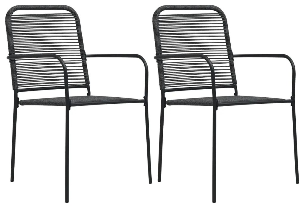3 pcs conjunto de jantar para jardim vidro e aço preto
