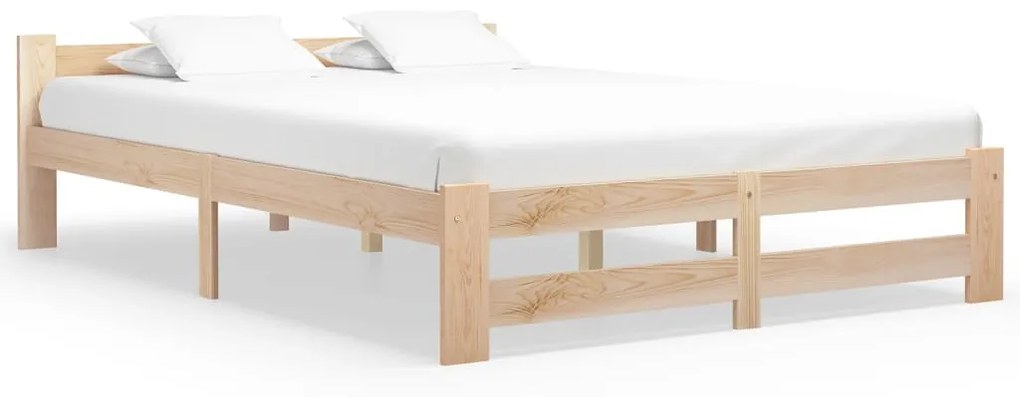 vidaXL Estrutura de cama 140x200 cm madeira pinho maciço