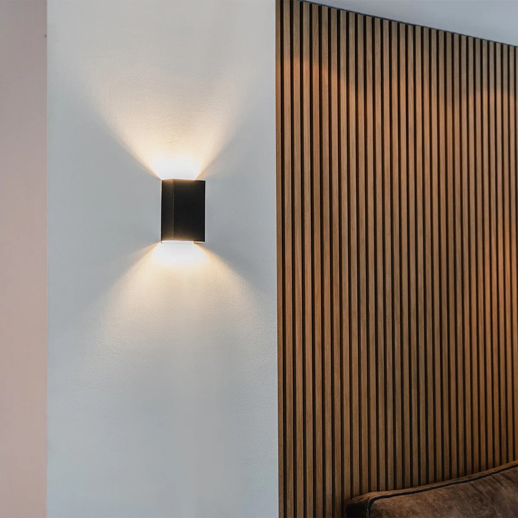 Candeeiro de parede moderno preto - Otan S