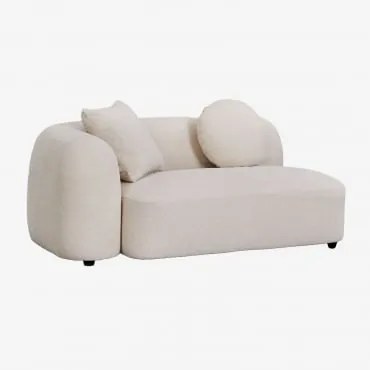 Módulo De Canto Esquerdo De 2 Lugares Para Sofá Modular Em Chenille Coco Chenille Grossa Branca - Sklum