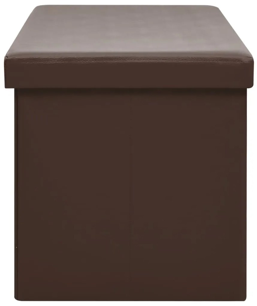Banco de arrumação dobrável PVC castanho