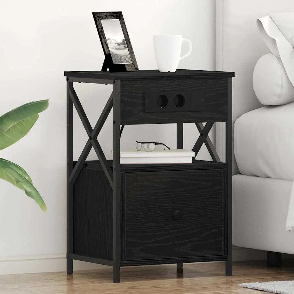 vidaXL Armários de Canto 2 pcs Carvalho preto 40 x 31 x 60 cm