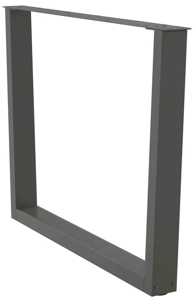 Pés para mesa de jantar em V, 3 peças, antracite, 100x(72-73,3) cm, aç