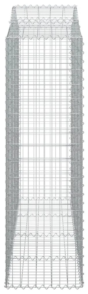 Cestos gabião arqueados 4pcs 200x50x160/180cm ferro galvanizado