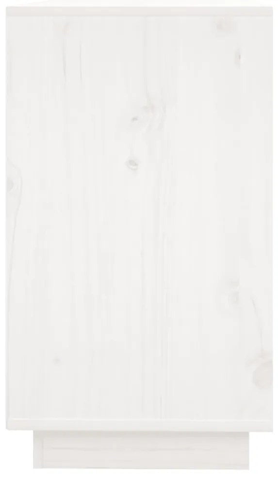 Aparador 111x34x60 cm madeira de pinho maciça branco
