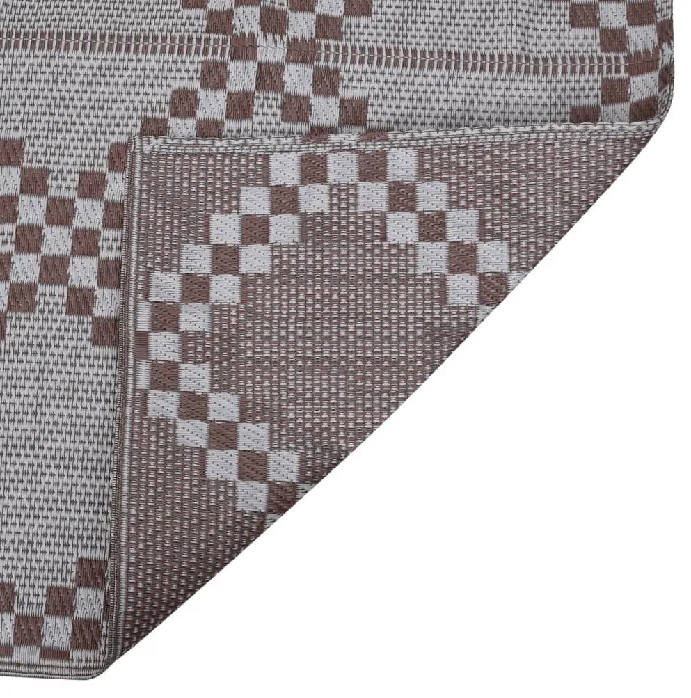 Tapete de exterior 140x200 cm ARAKIL PP castanho