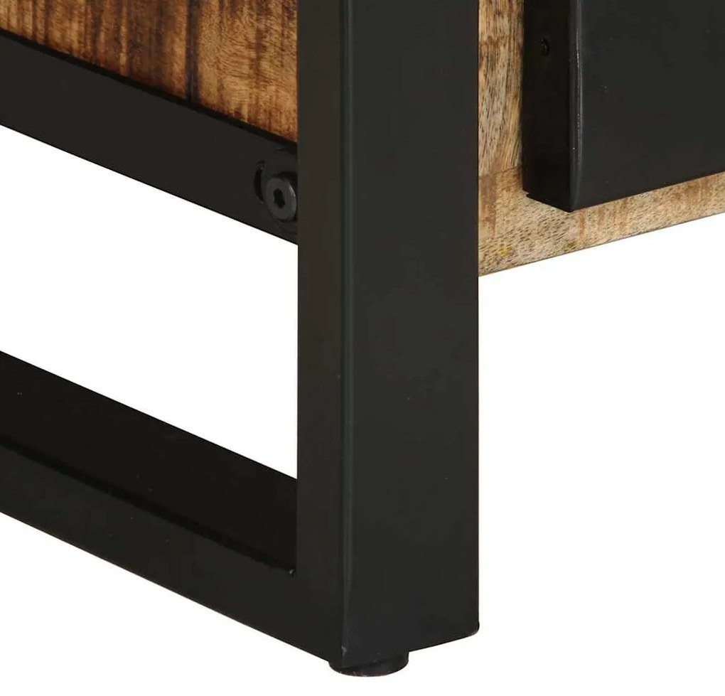 Mesa de centro 90x50x36 cm madeira de mangueira áspera maciça