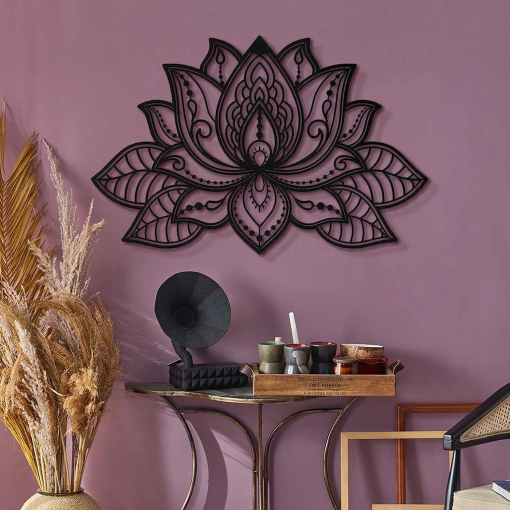 Acessório Decorativo de Parede Metálico Apt524 – Preto – 44 x 68 cm