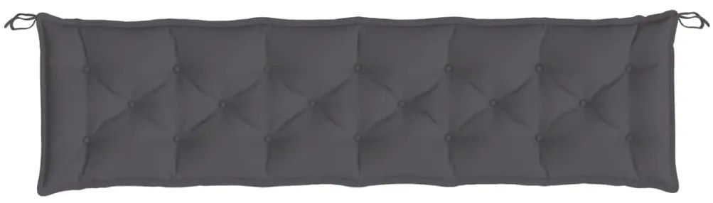 Almofadões banco jardim 2pcs 200x50x7cm tecido oxford antracite
