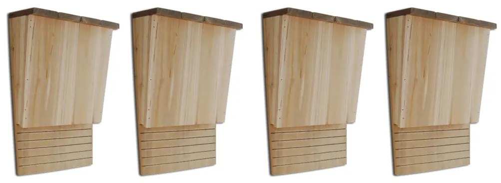 vidaXL Casas para morcegos em madeira 4 pcs 22x12x34 cm