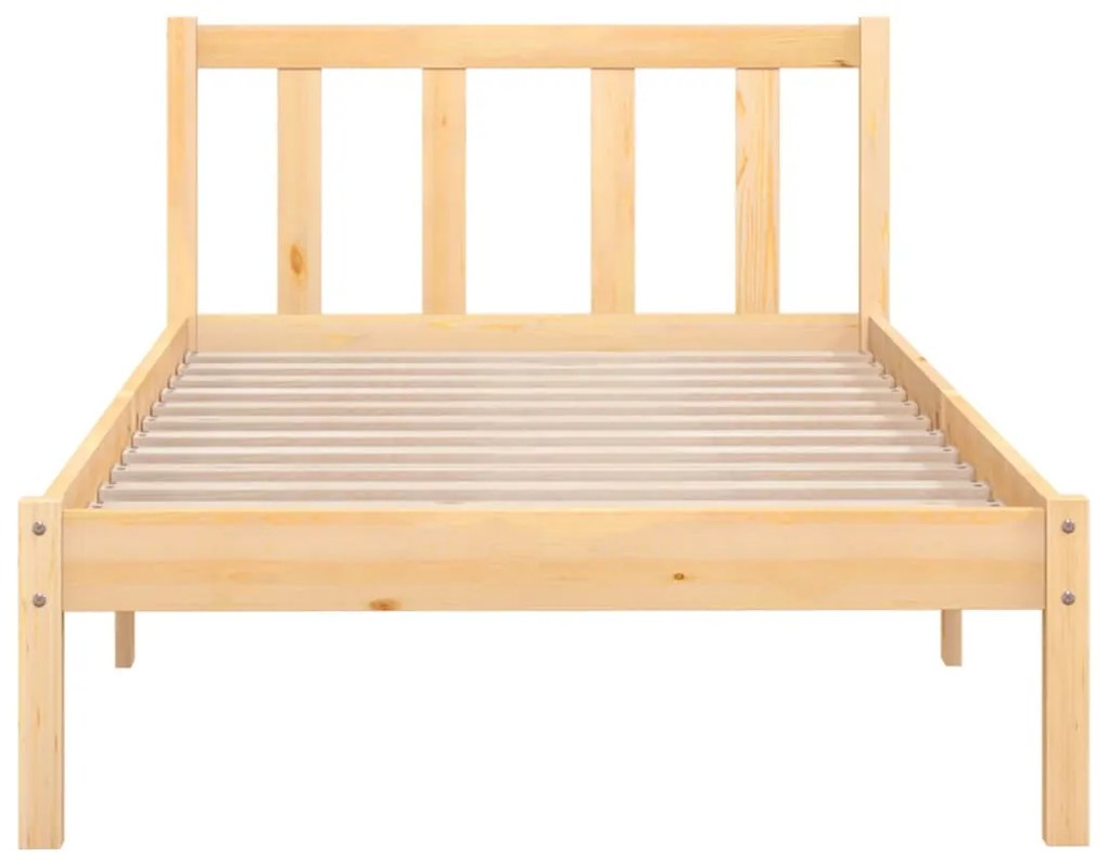Estrutura de cama solteiro 90x190 cm pinho maciço