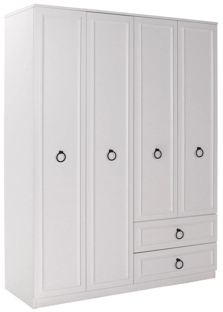 Roupeiro "Victoria Plus" – Branco – 140 x 185 x 52 cm – Design Moderno