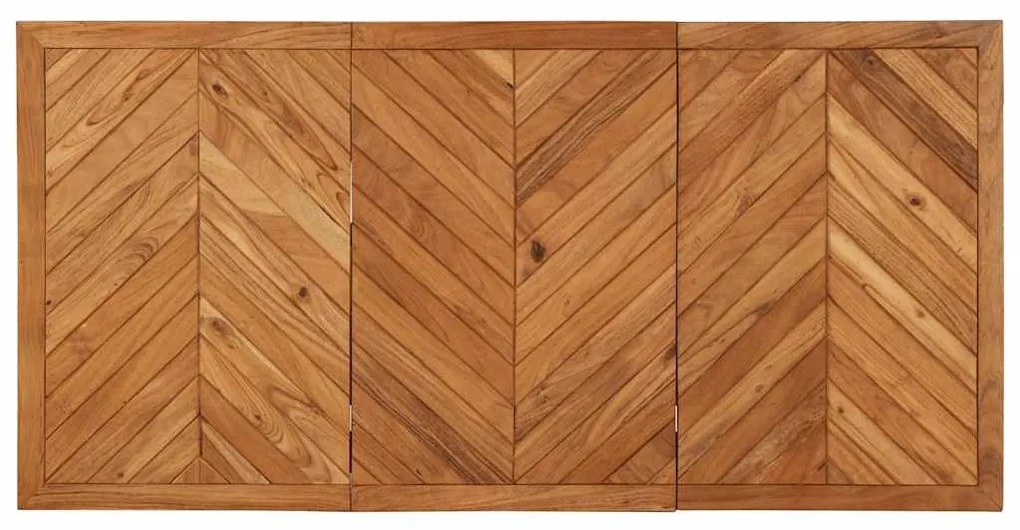 Mesa de jantar 140x70x75 cm madeira maciça de acácia