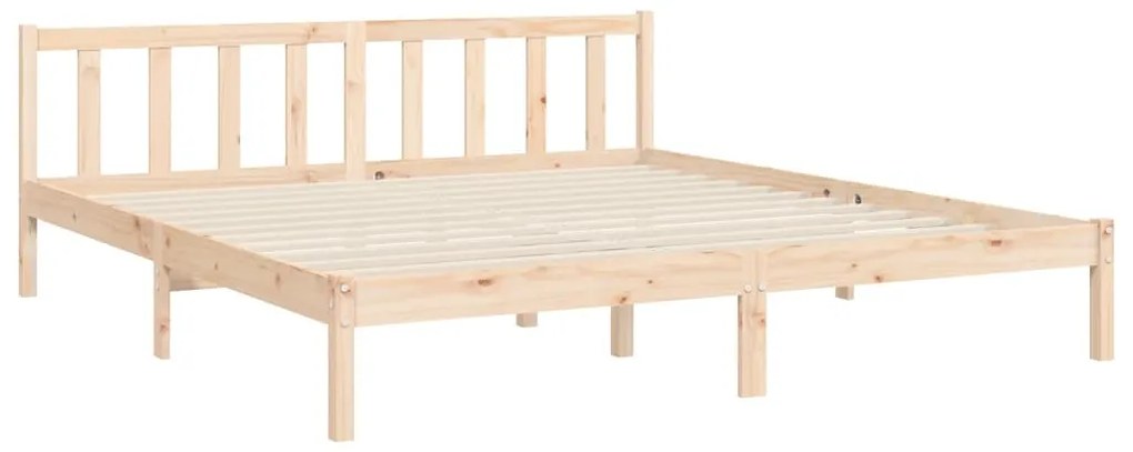 Estrutura de cama com cabeceira 180x200 cm madeira maciça