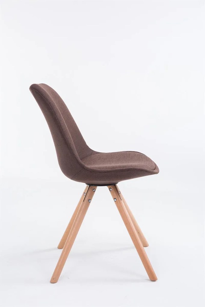 Cadeira cozinha e jantar Toulouse em tecido 48 x 84 x 56 cm Castanho