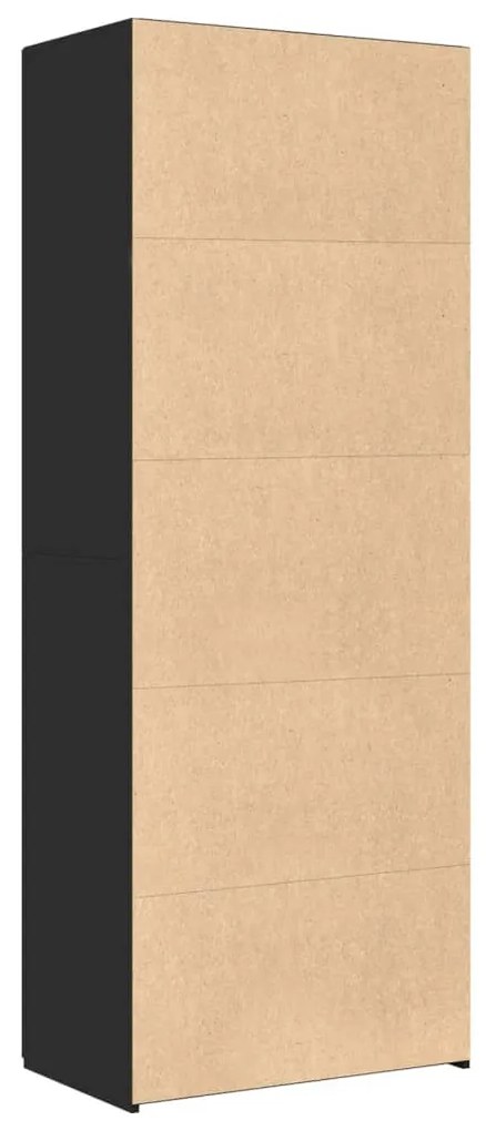 Armário alto 70x42,5x185 cm derivados de madeira preto