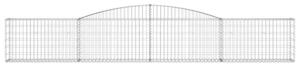 Cestos gabião arqueados 5 pcs 400x30x60/80 cm ferro galvanizado