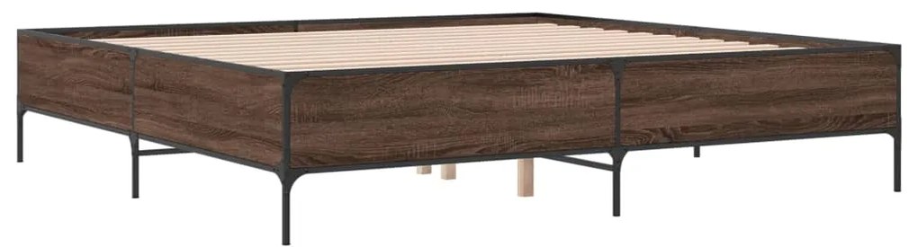 Estrutura de cama 200x200cm derivados madeira/metal