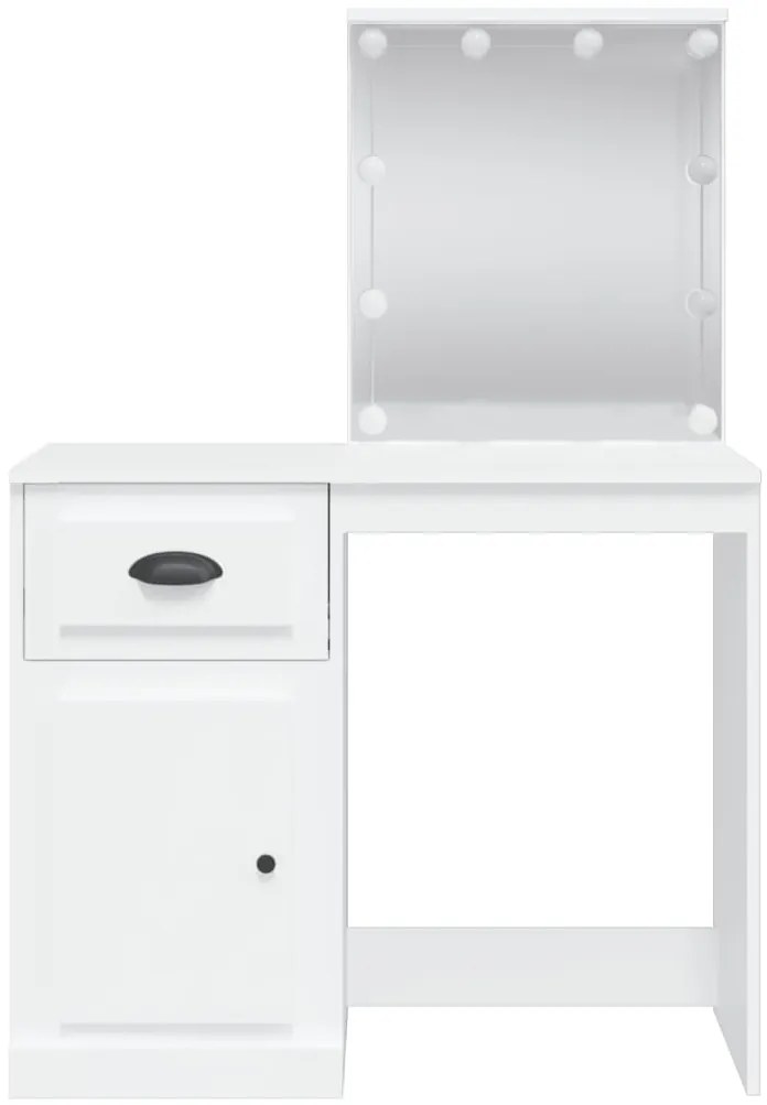 Toucador com luzes LED 90x42x132,5 cm branco
