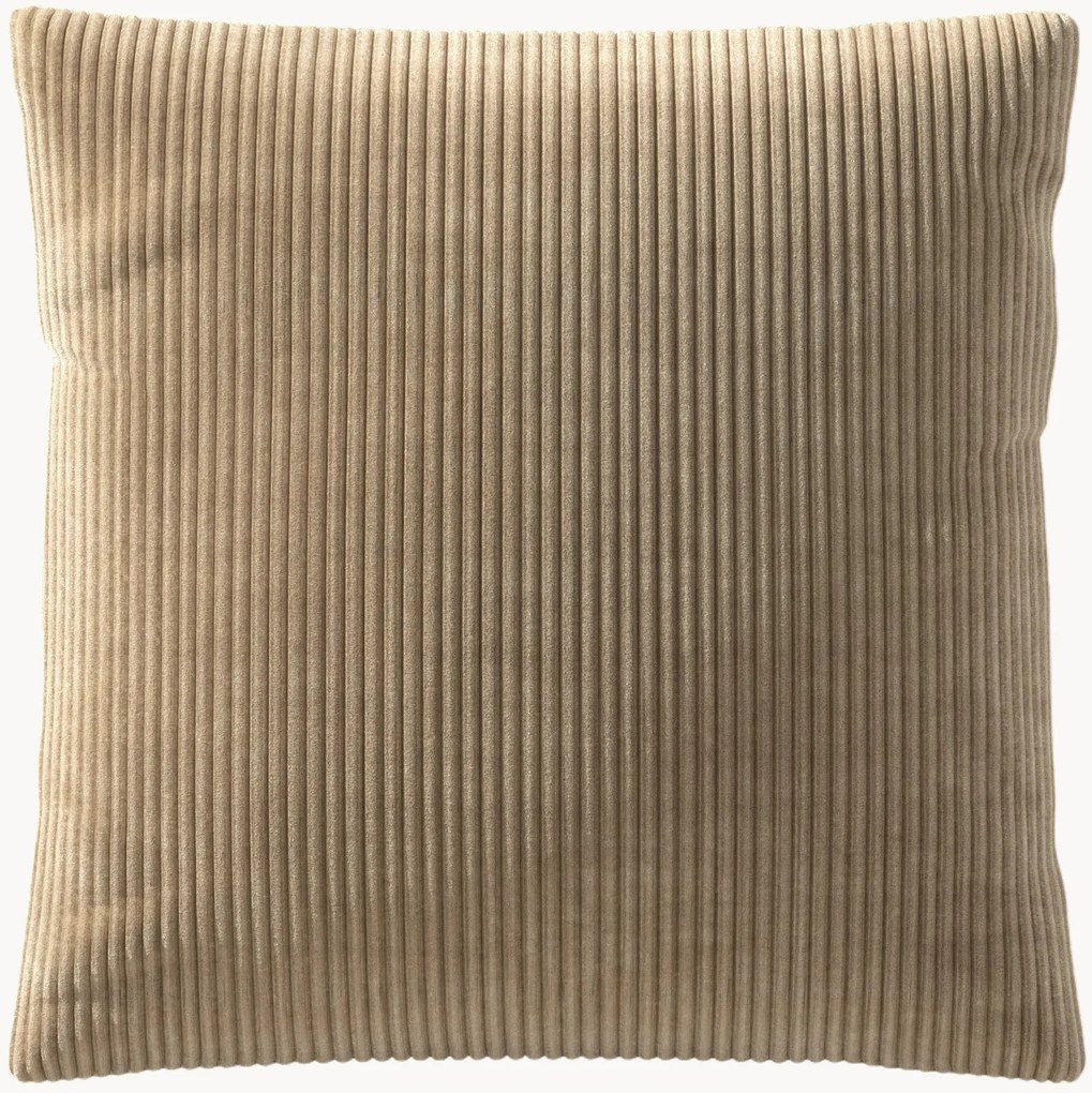 Almofada de sofá grande em bombazina Vetsak, 60 x 60 cm