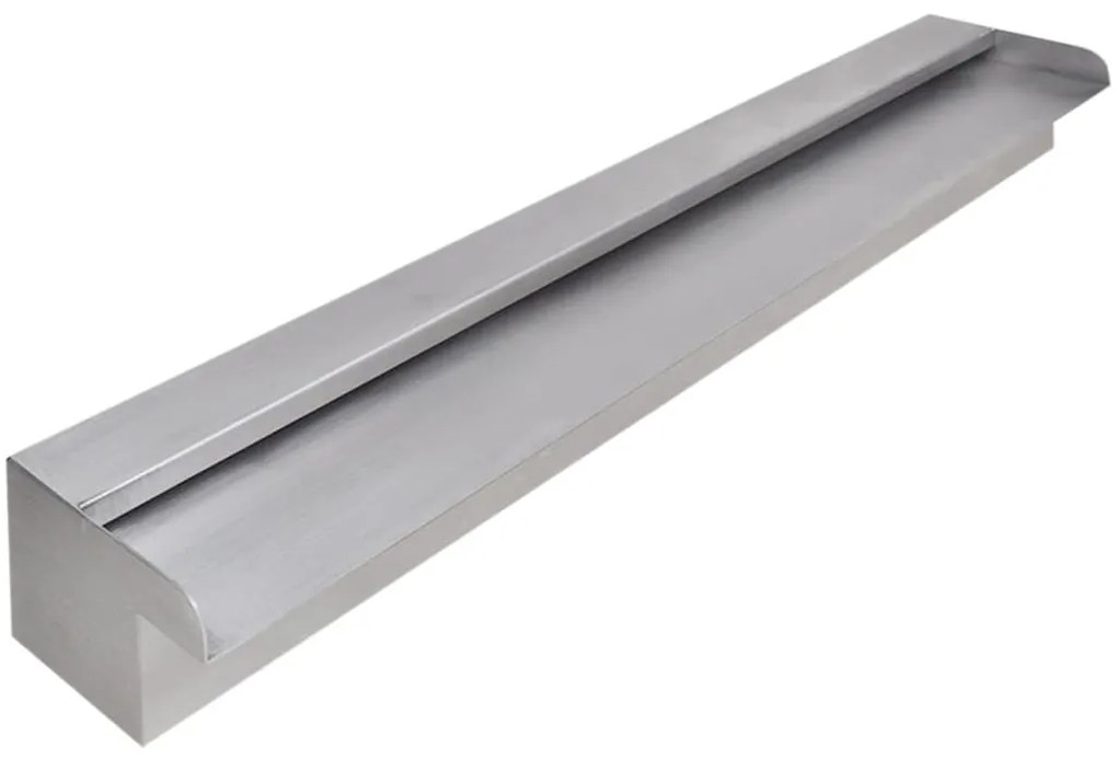 vidaXL Fonte para piscina retangular 90 cm aço inoxidável