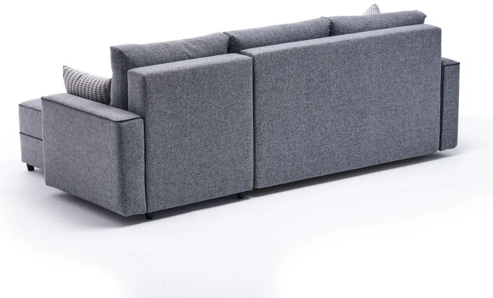 Sofá-Cama de Canto Ece – Cinzento – 242x88x90 cm