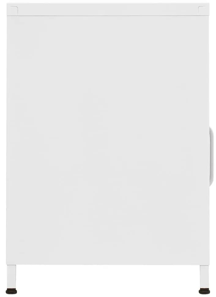 Mesa de cabeceira 35x35x51 cm aço branco