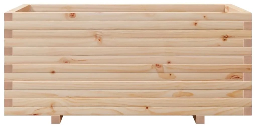 Vaso/floreira de jardim 110x60x49,5 cm madeira de pinho maciça