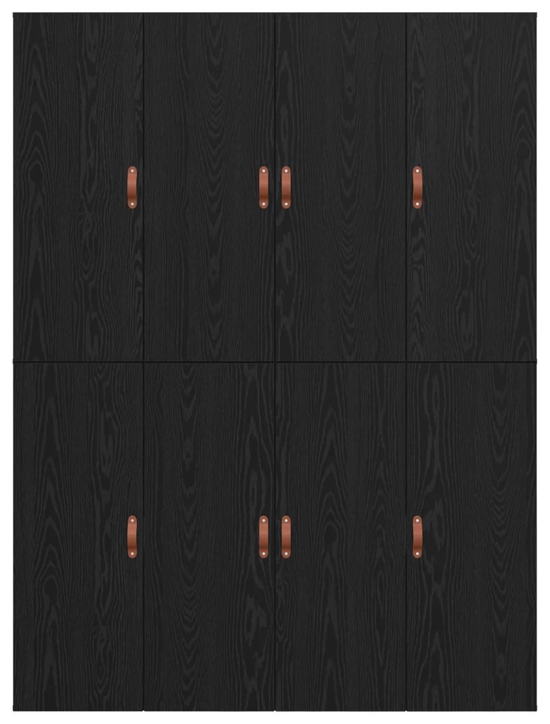 Cama com Armazenamento vidaXL Preto Carvalho 140x190 cm